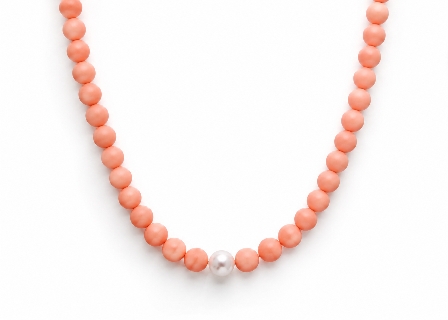 Miluna Collana Pasta di Corallo e Perla PCL4821