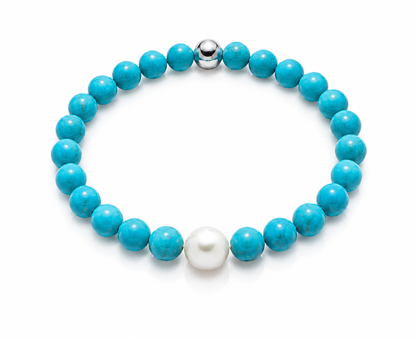 Miluna Bracciale Pasta di Turchese e Perla PBR3206