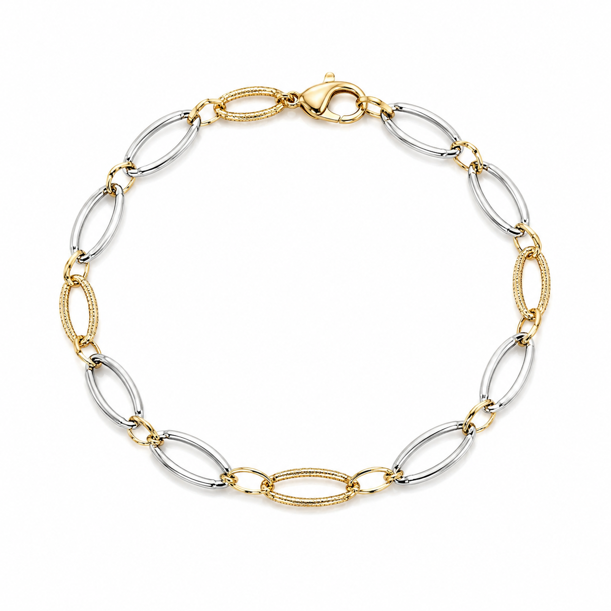 Bracciale in Oro Bi-Colore 18K