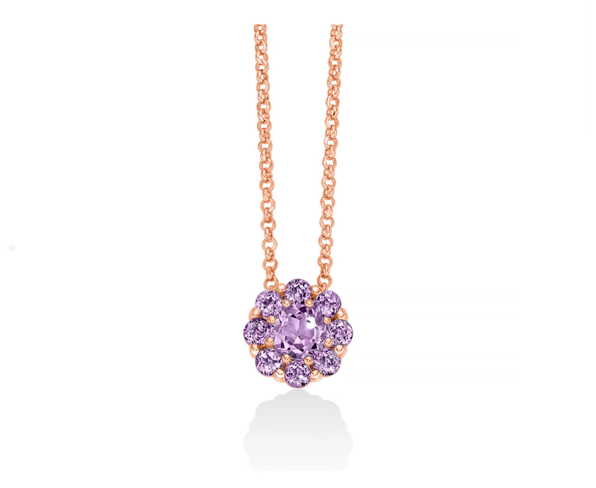 Miluna Collana Ametista in Argento CLD4797