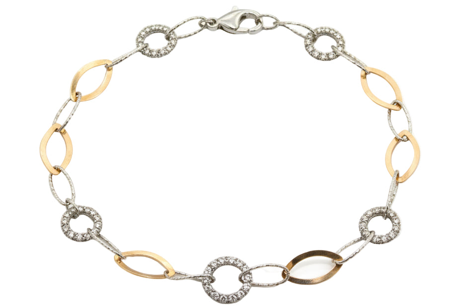 Bracciale in Oro Bi-Colore 18k