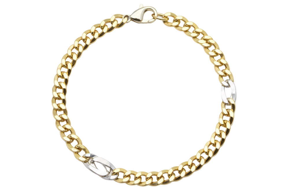 Bracciale bi-colore in oro 18k