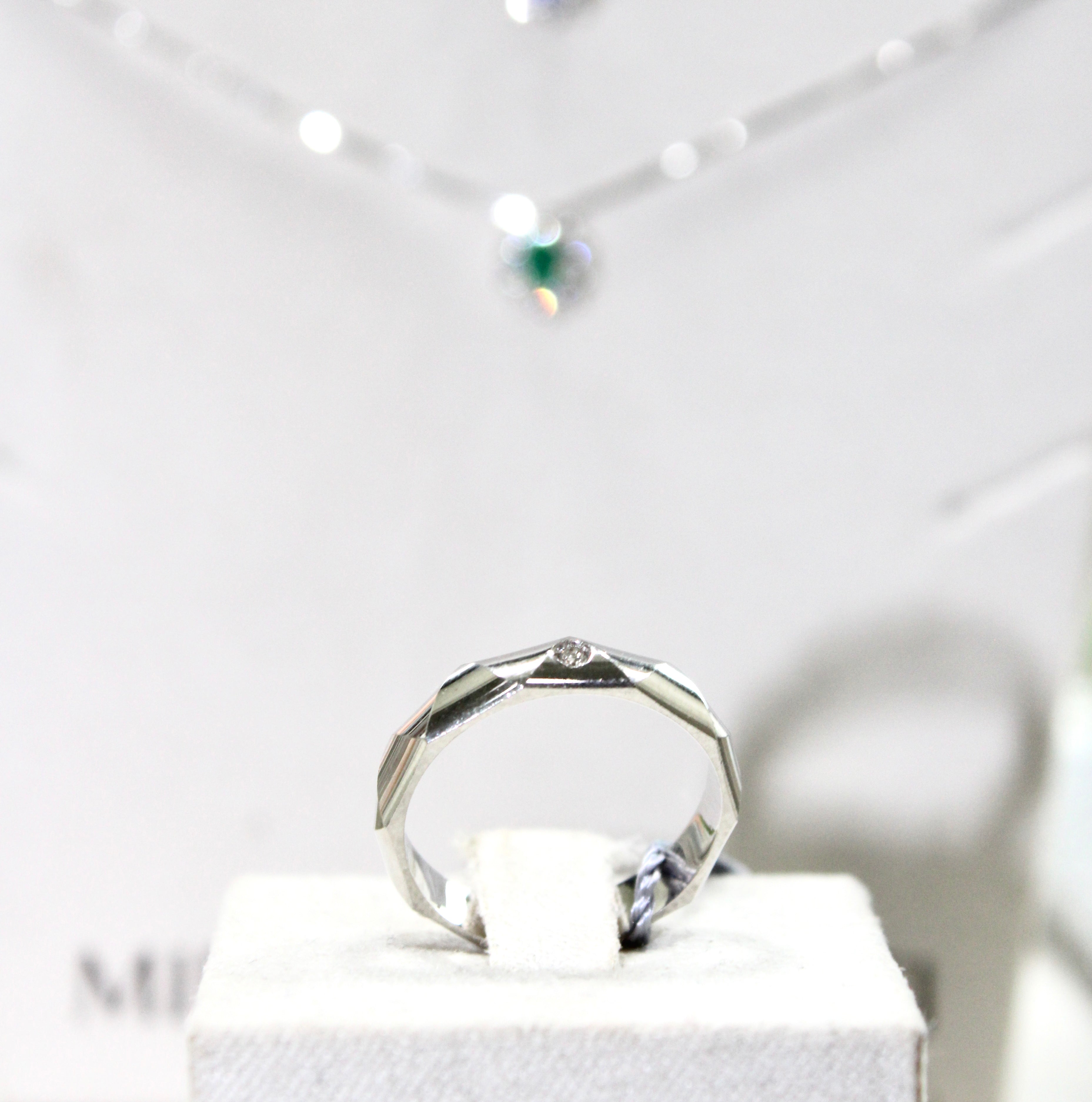 Fede In Oro Bianco 18k Con Brillante