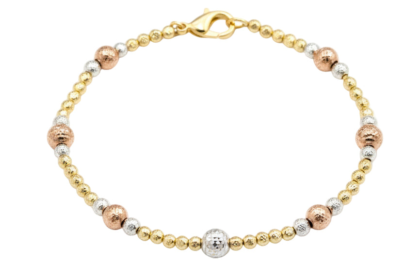 Bracciale in Oro Giallo, Rosa e Bianco 18K