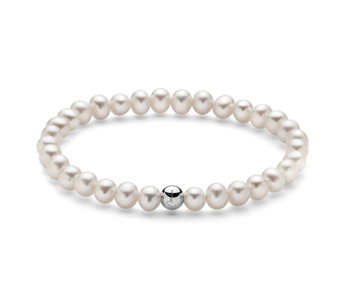 Miluna Bracciale di Perle Oriente in Argento 925 PBR3034