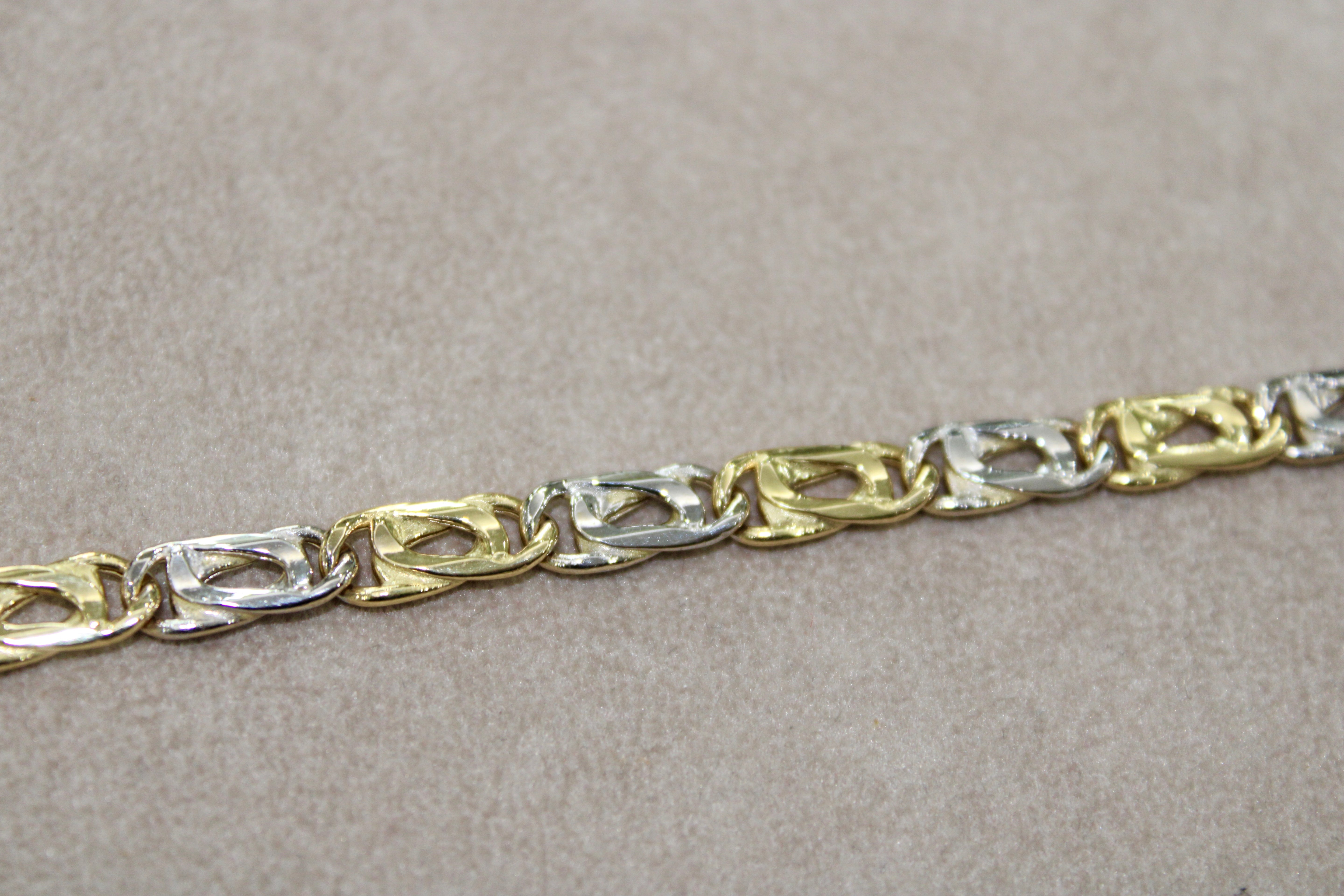Bracciale bi-colore in oro 18k