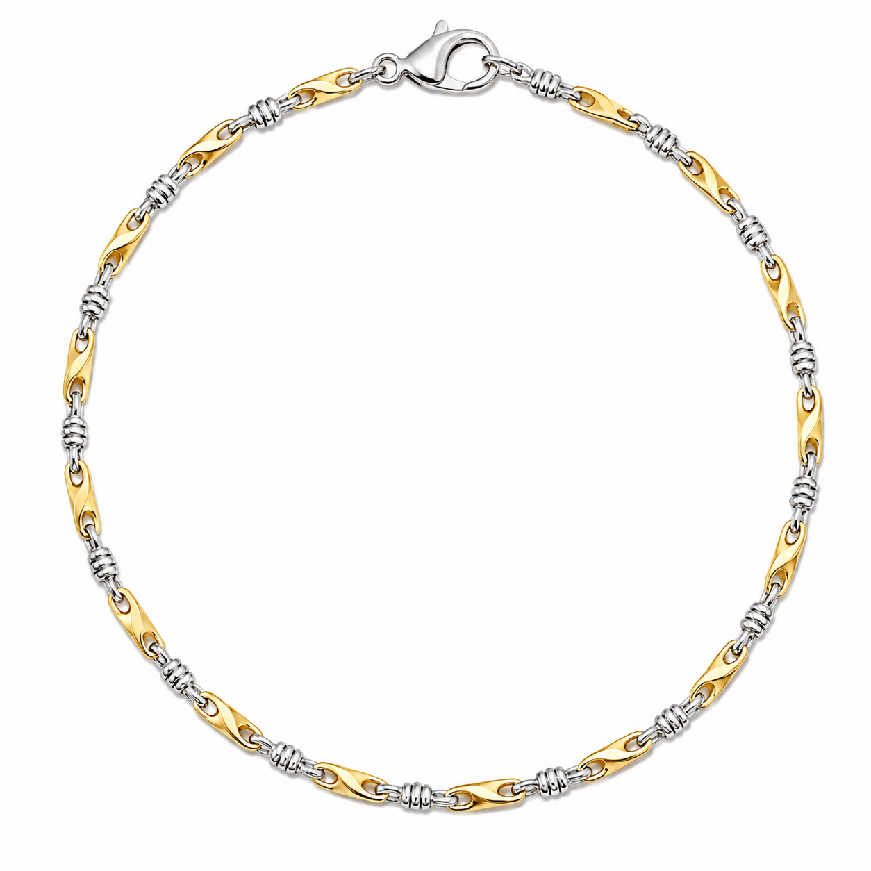 Bracciale bi-colore in oro 18k