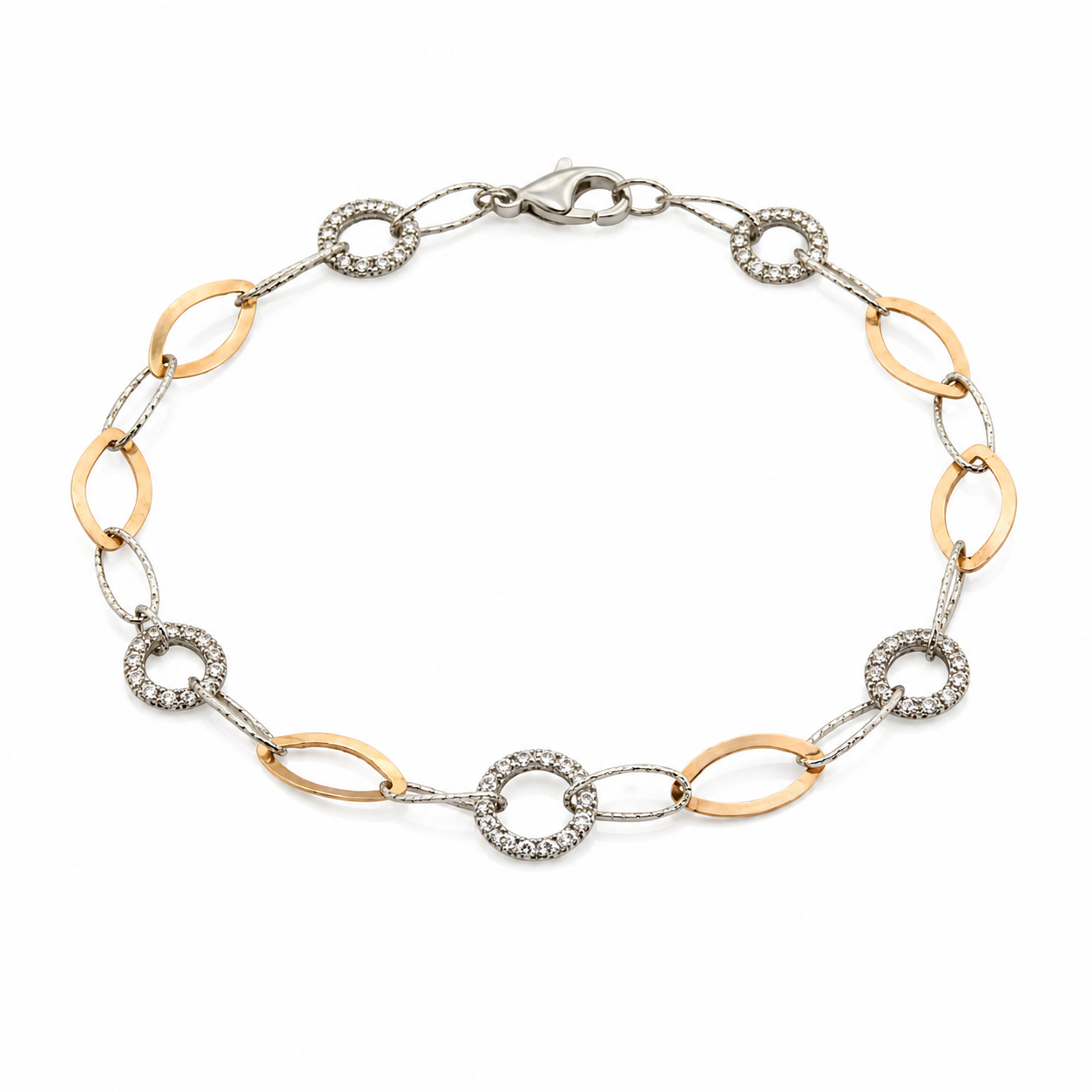 Bracciale in Oro Bi-Colore 18k