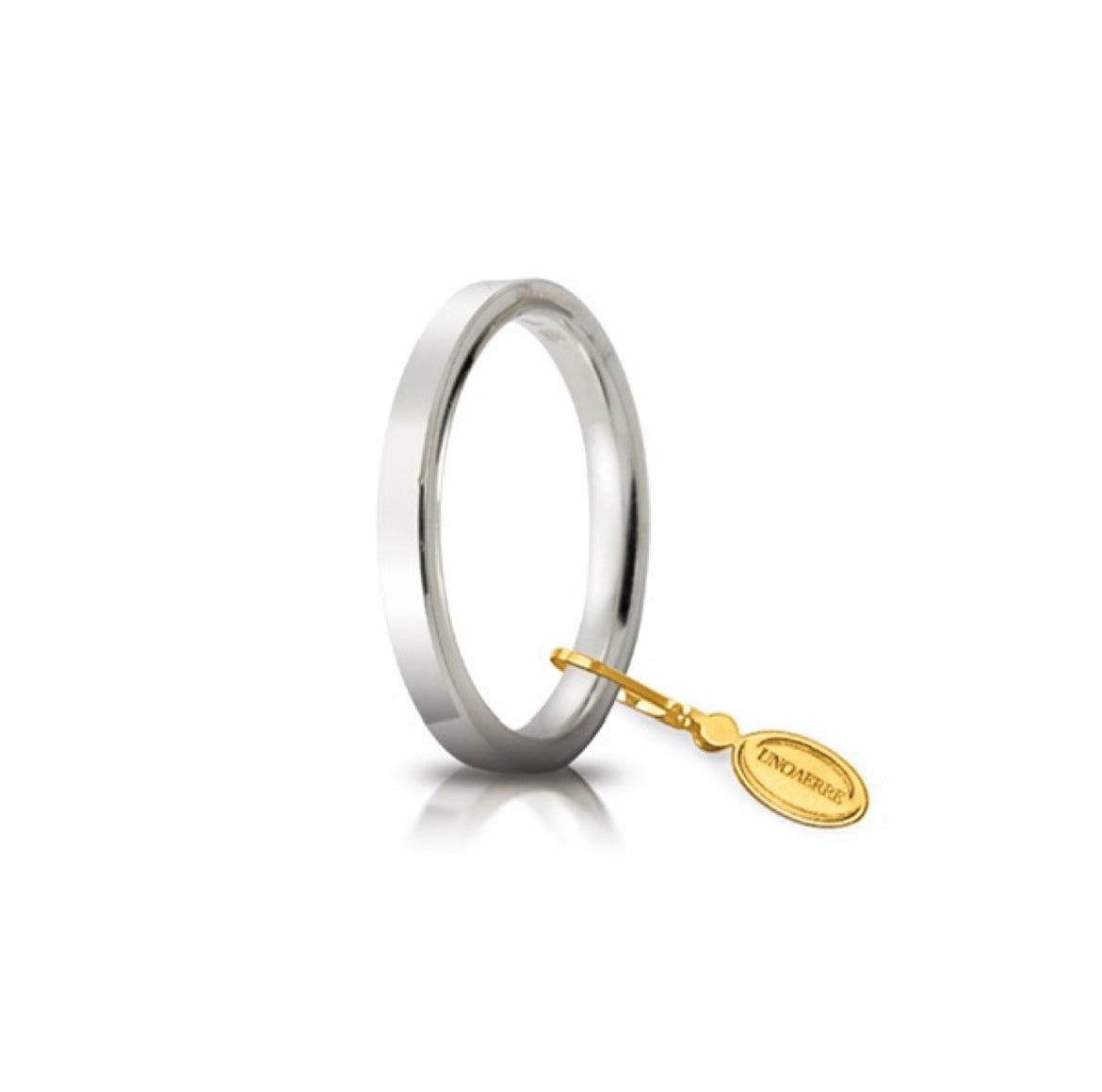 Fede Cerchi di Luce mm. 2,5 in Oro Bianco 750