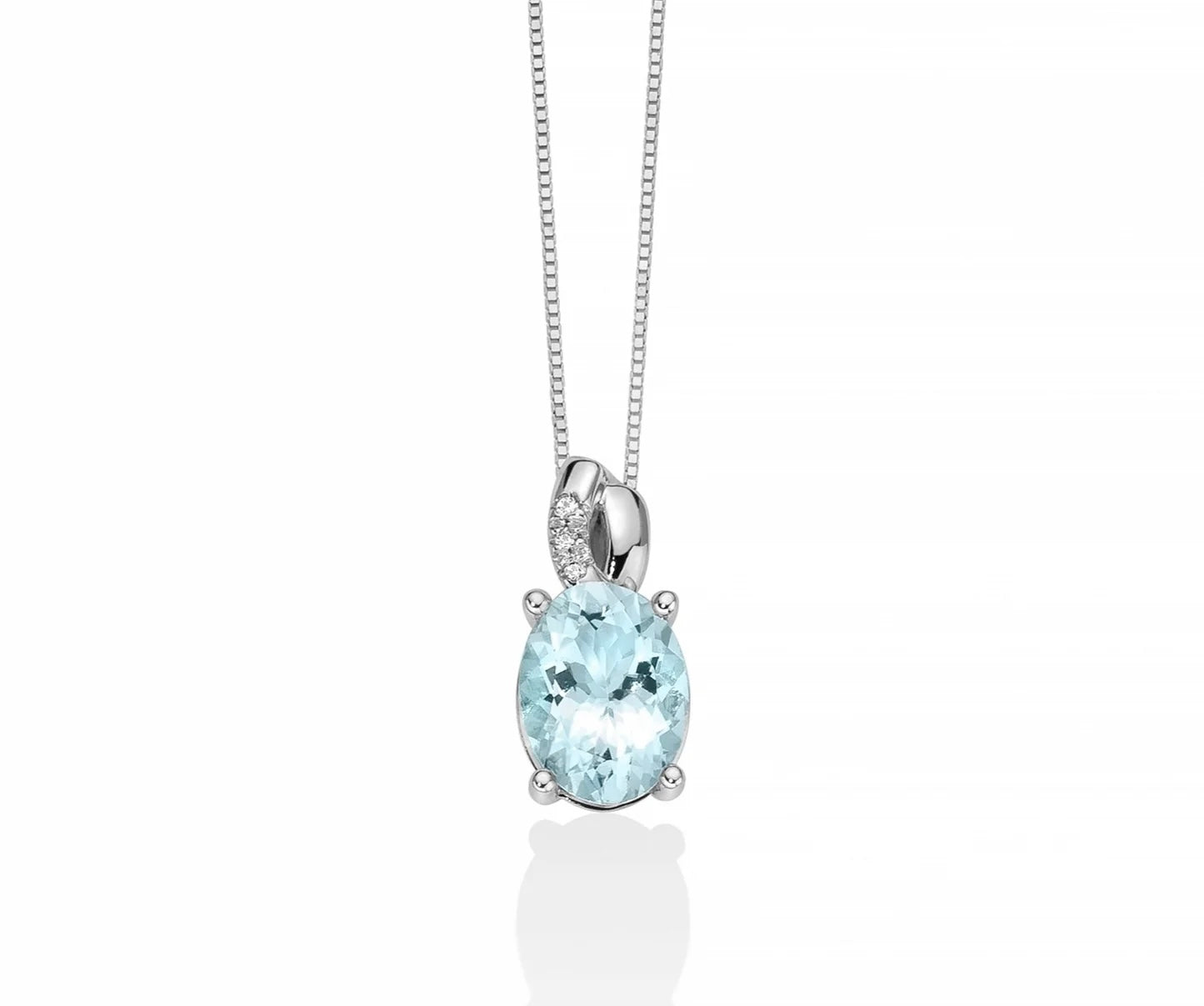 Miluna Collana Oro e Acquamarina CLD4490