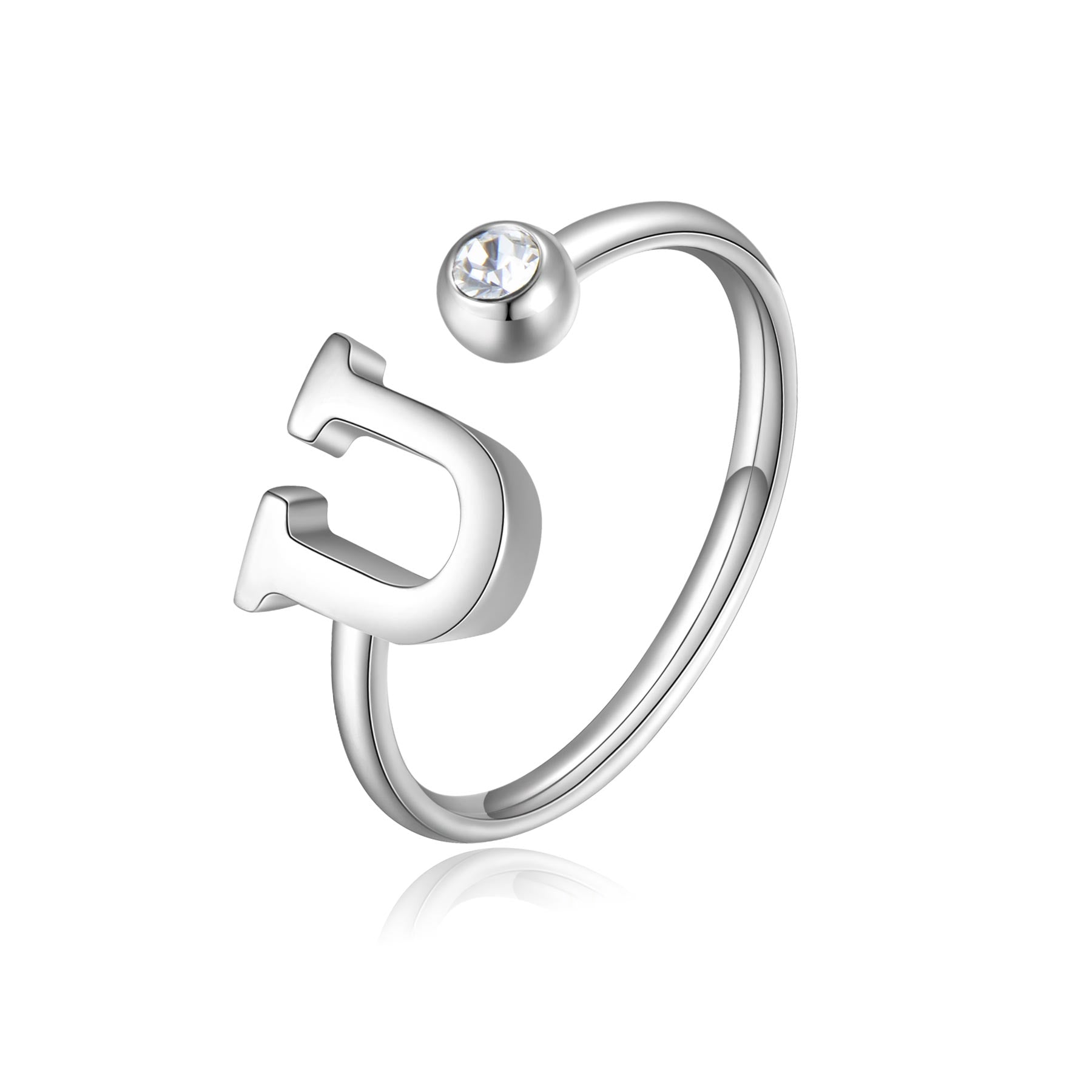 S’Agapõ Anello Click Lettera U SCK191