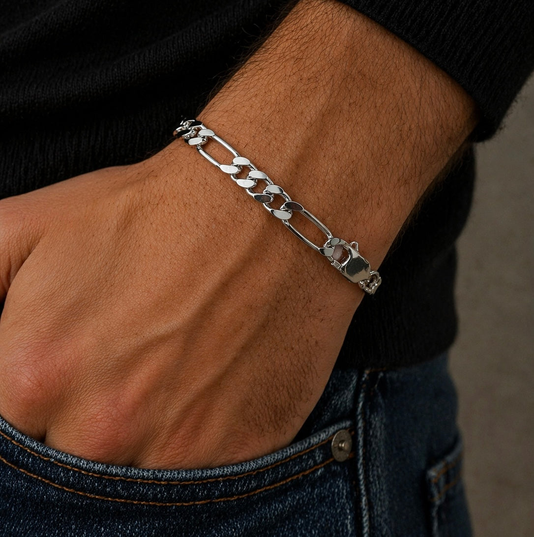 Bracciale Figaro in Argento 925