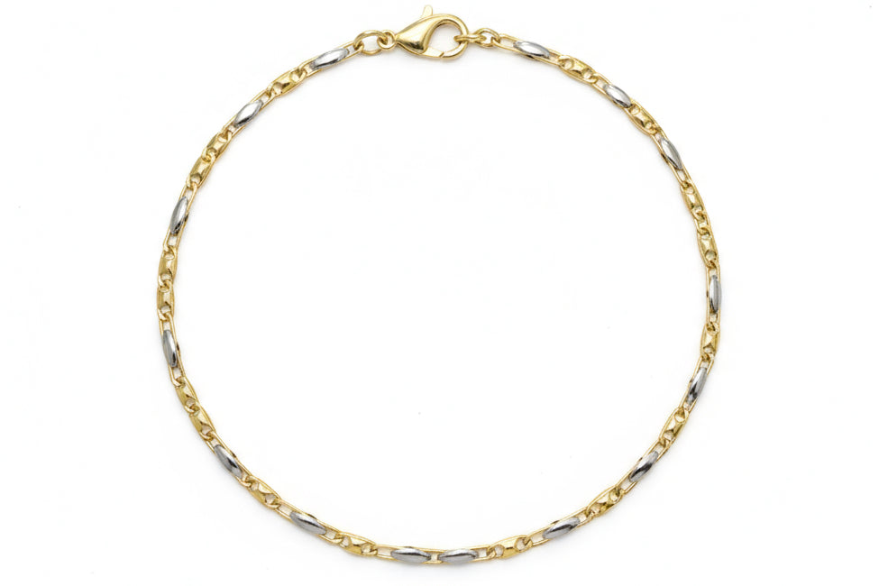 Bracciale bi-colore in oro 18k