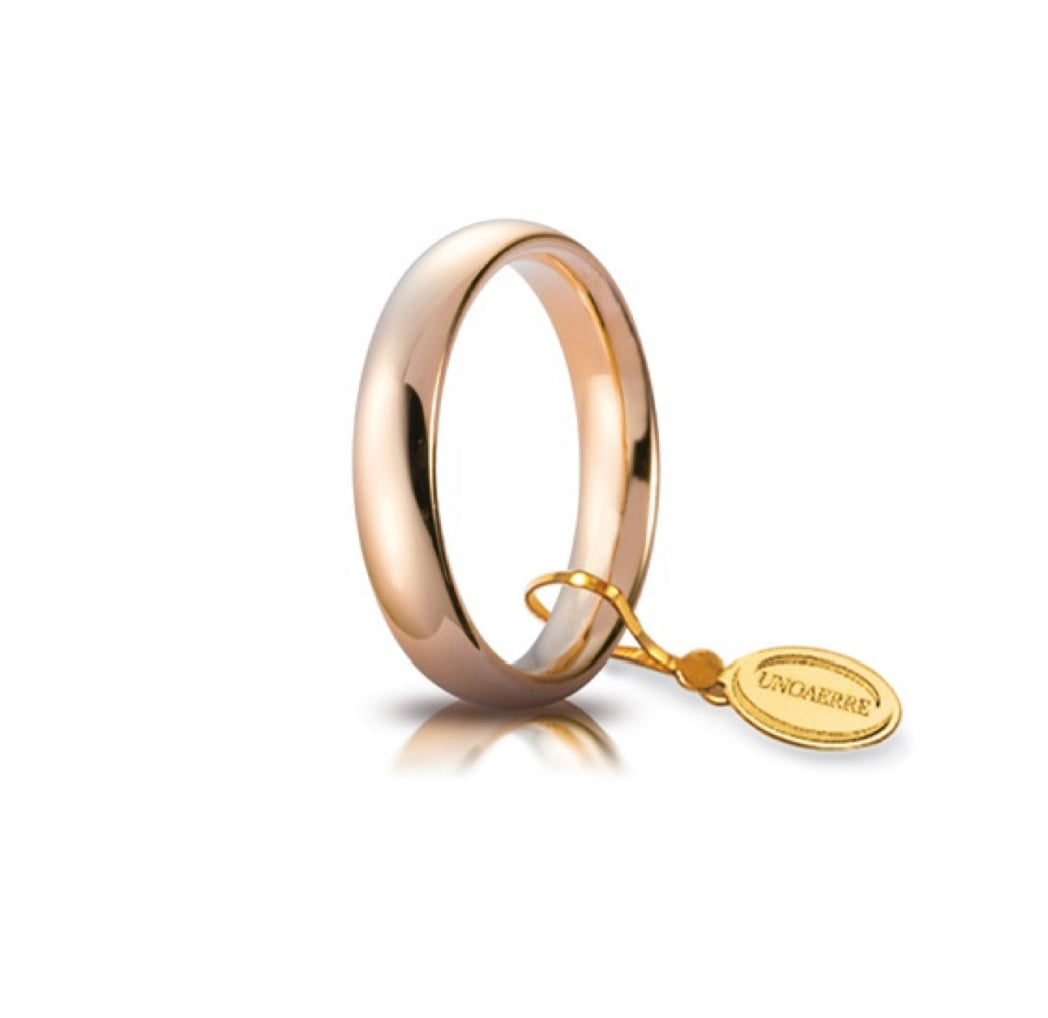 Fede Comoda mm. 4,0 In Oro Rosa 750
