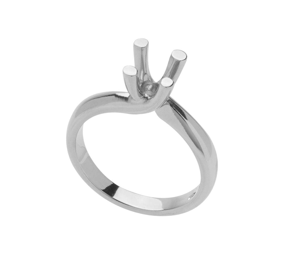 Anello Solitario Contrariè Griffe Tonde