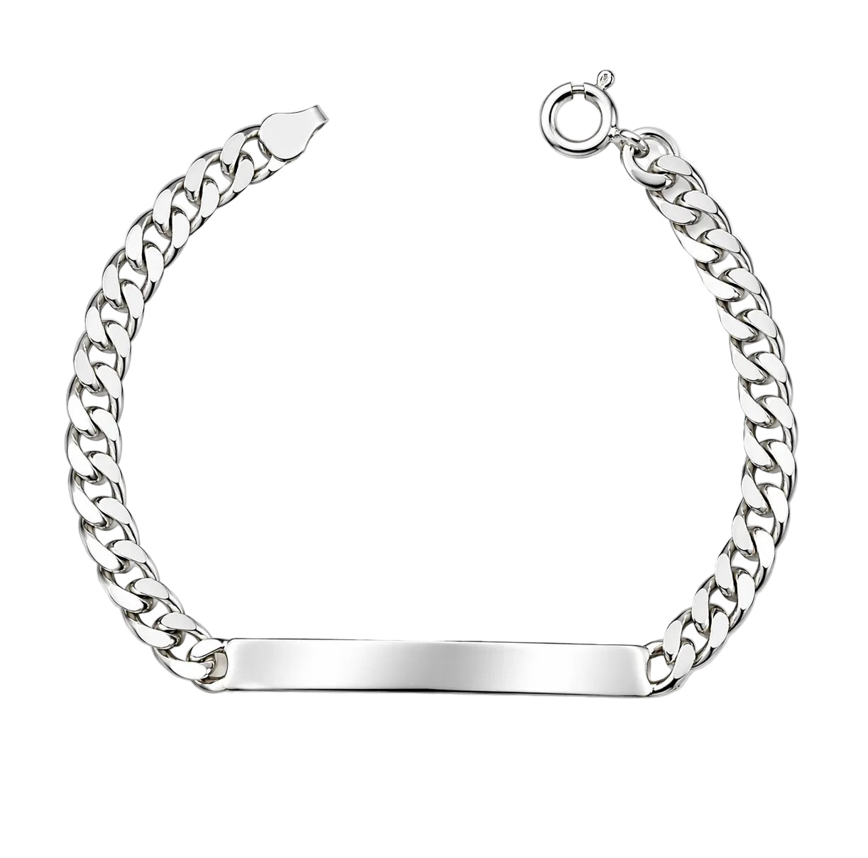 Bracciale Groumette Con Targa in Argento 925