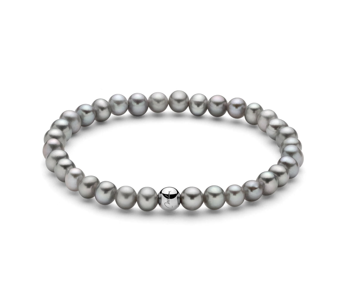 Miluna Bracciale di Perle Oriente in Argento 925 PBR3035