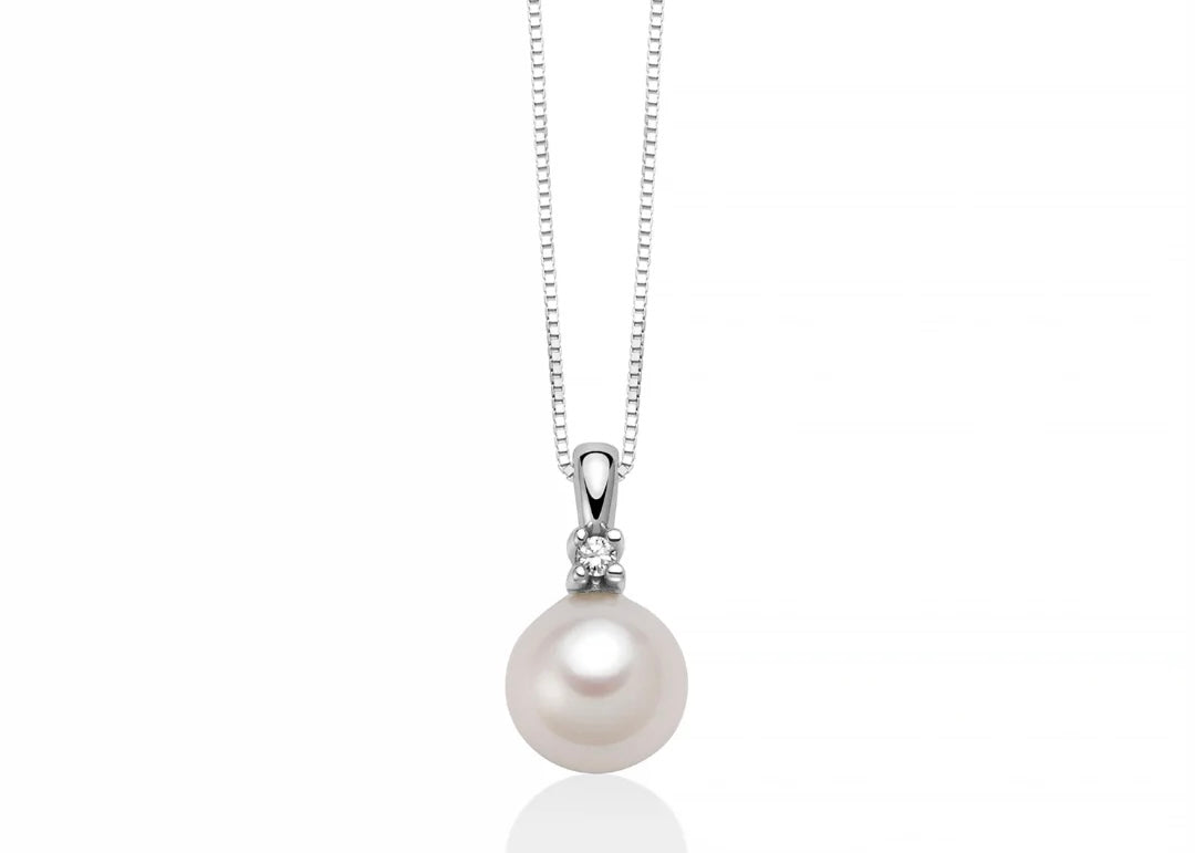 Miluna Collana Perla e Diamante PCL5526