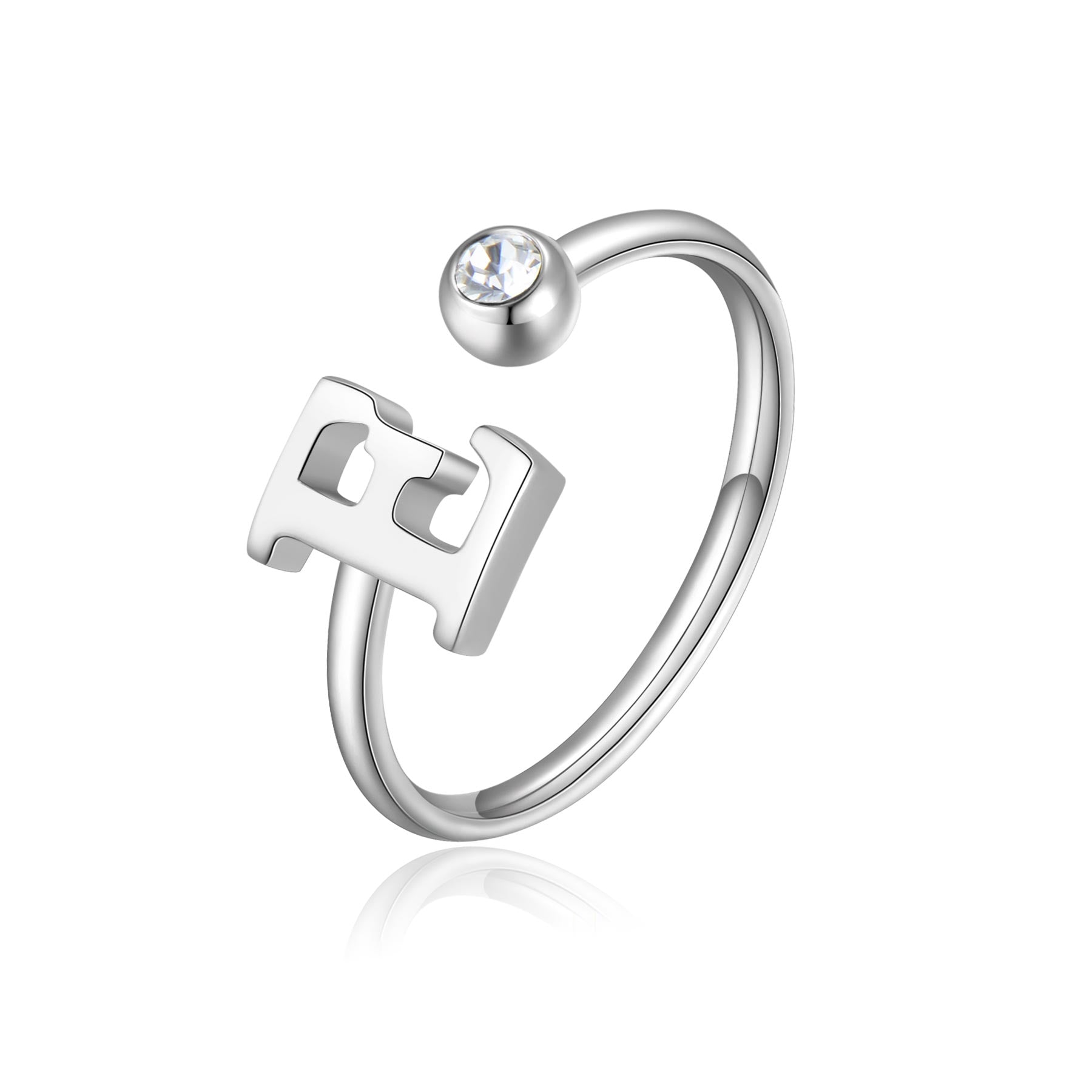 S’Agapõ Anello Click Lettera E SCK176