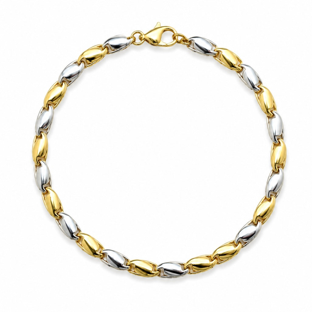 Bracciale bi-colore in oro 18k