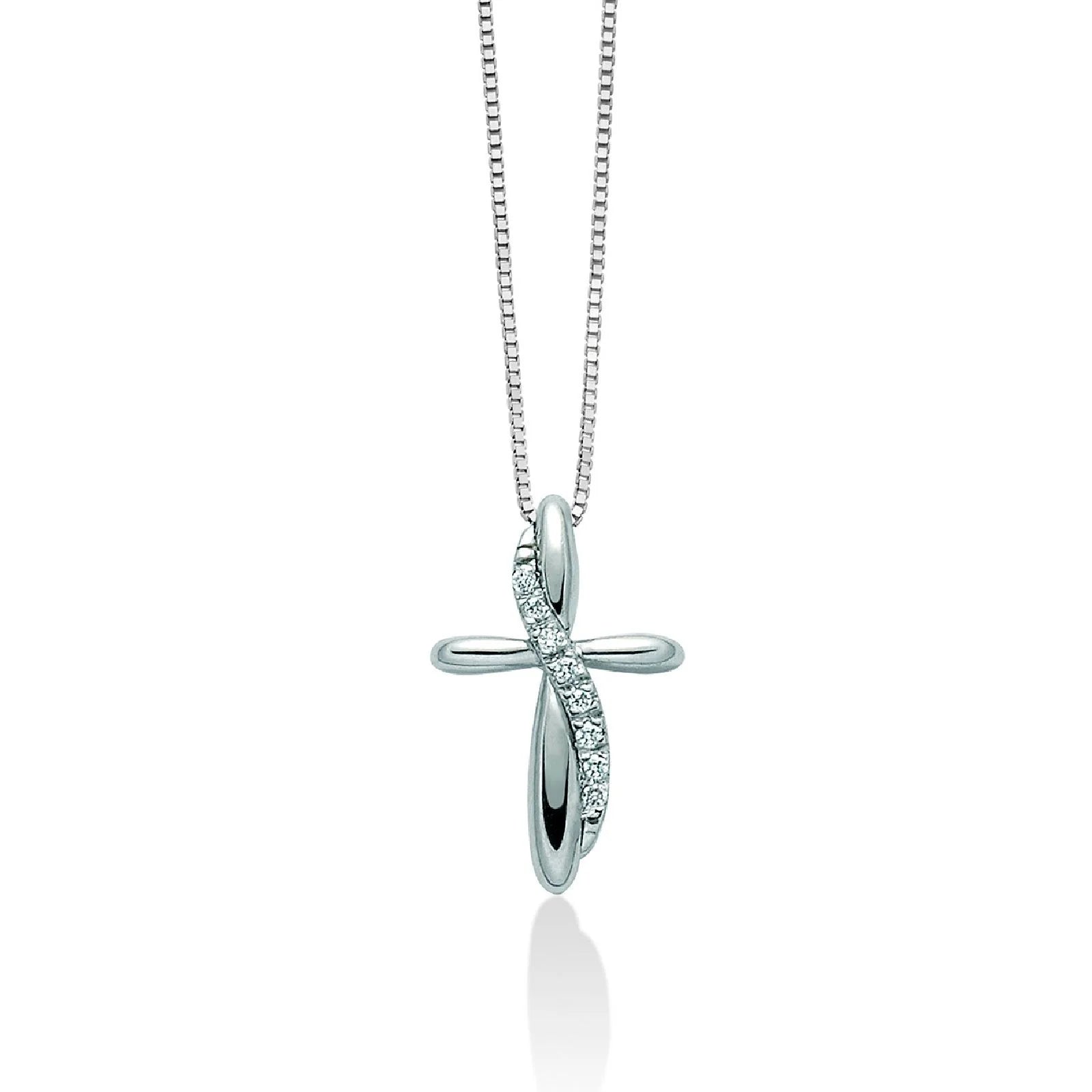 Miluna Collana Croce Diamantata CLD4267