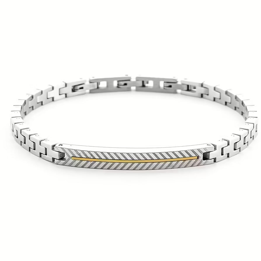 Bracciale 4US Cesare Paciotti Acciaio e Oro 18k 4UBR6935
