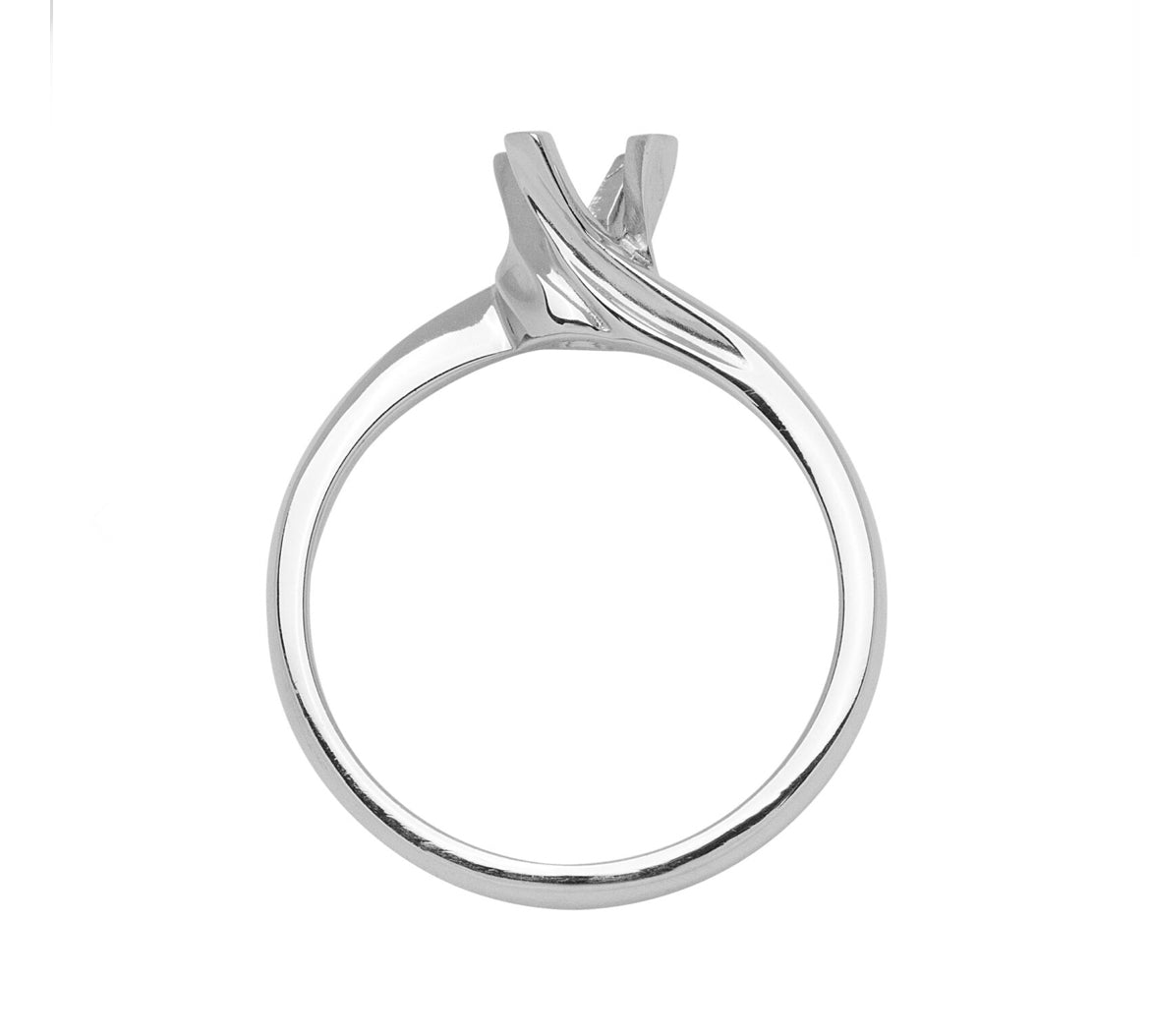 Anello Solitario Torchon 4 Griffe