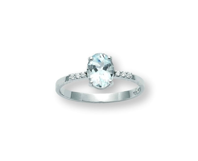 Miluna Anello Acquamarina e Diamanti LID3289
