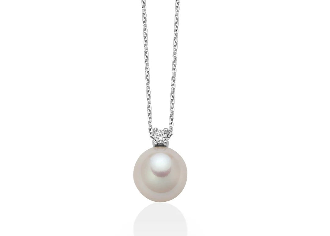 Miluna Collana Perla e Diamante PCL5499