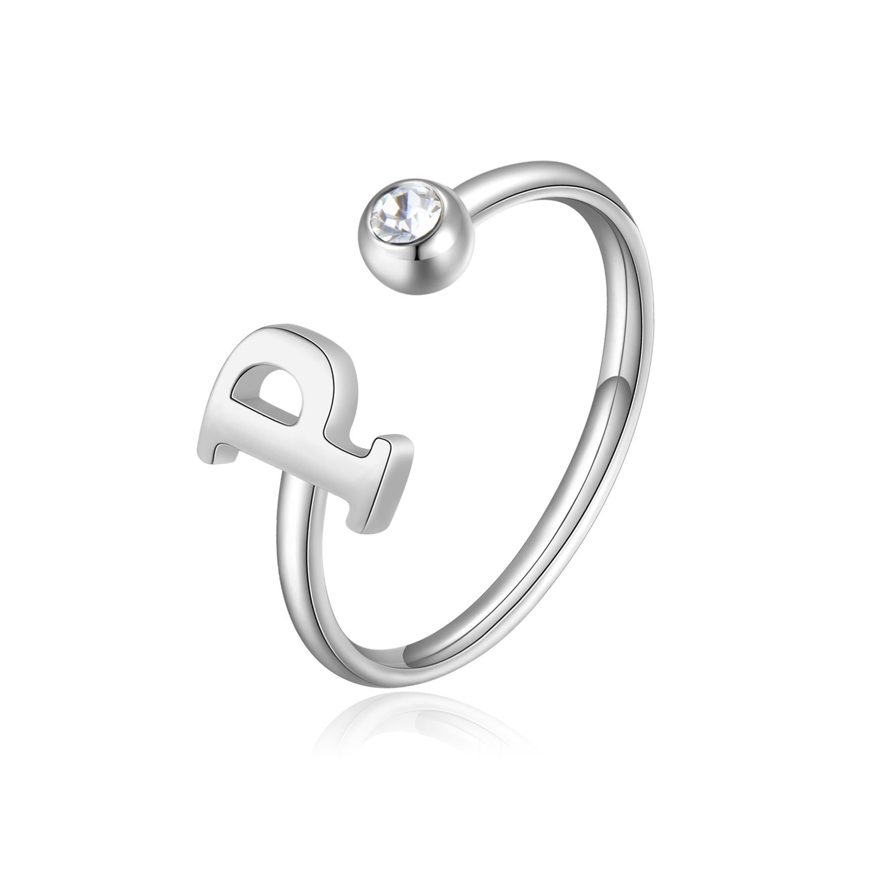 S’Agapõ Anello Click Lettera P SCK187