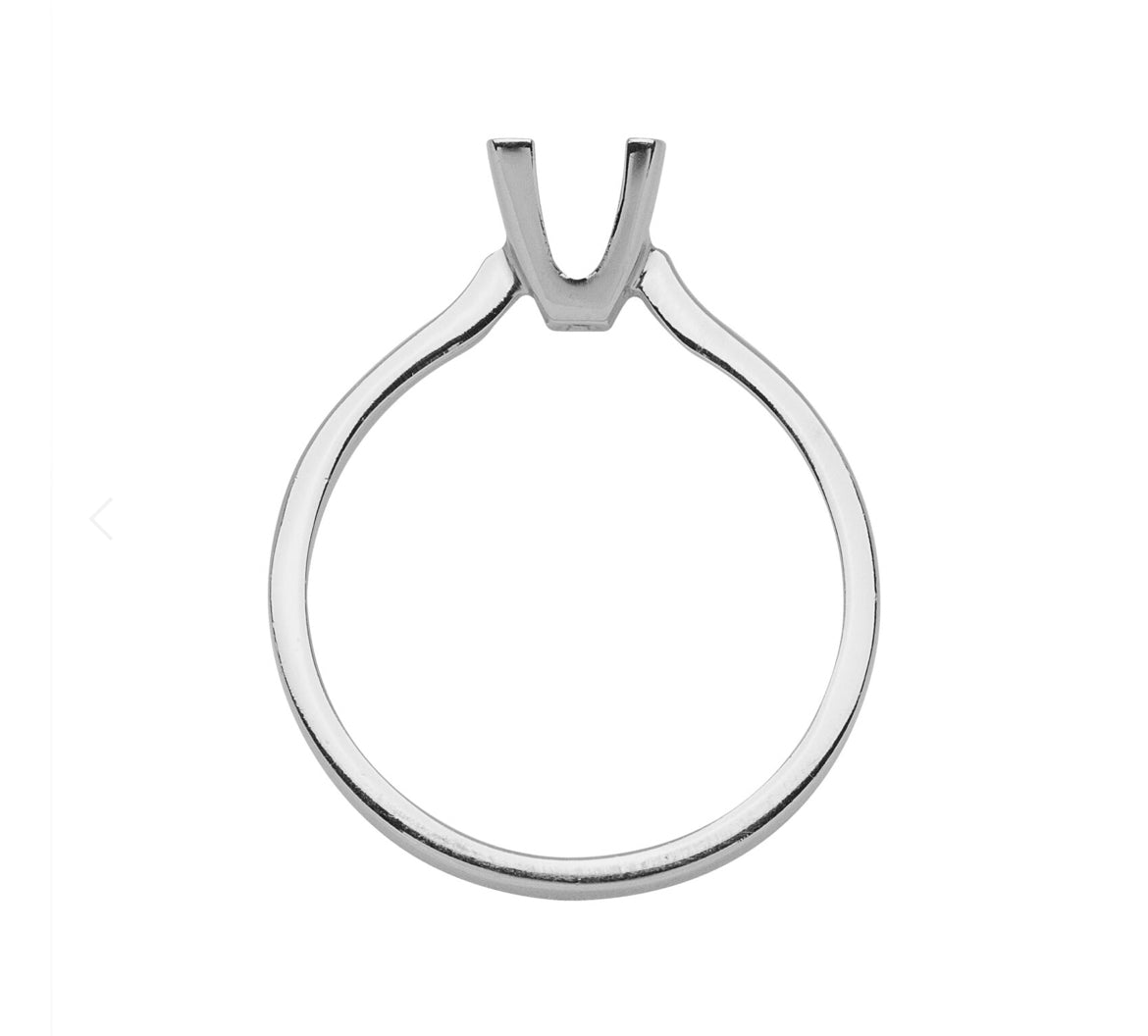 Anello Solitario a U