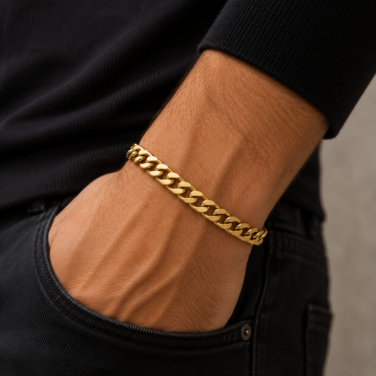 Bracciale groumette in oro giallo 18k