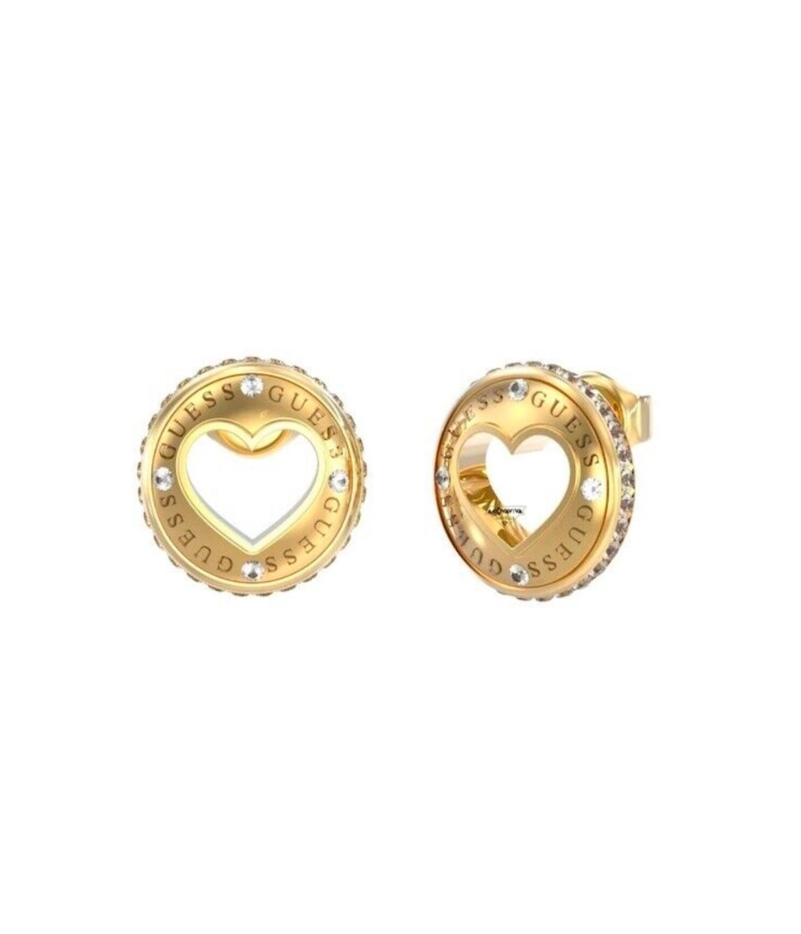 Guess Orecchini Rolling Hearts JUBE03341JWYGT