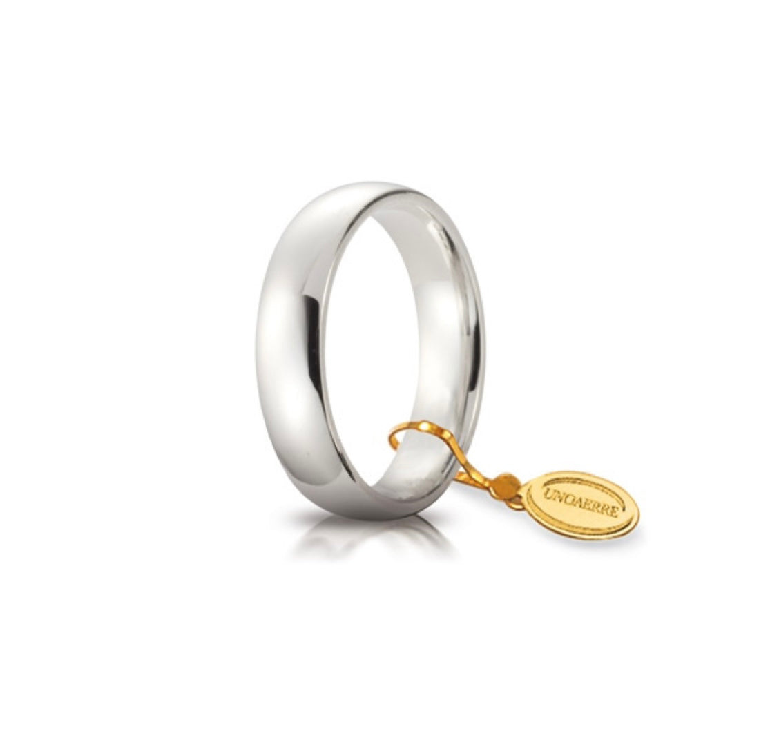 Fede Comoda mm. 5,0 in Oro Bianco 750