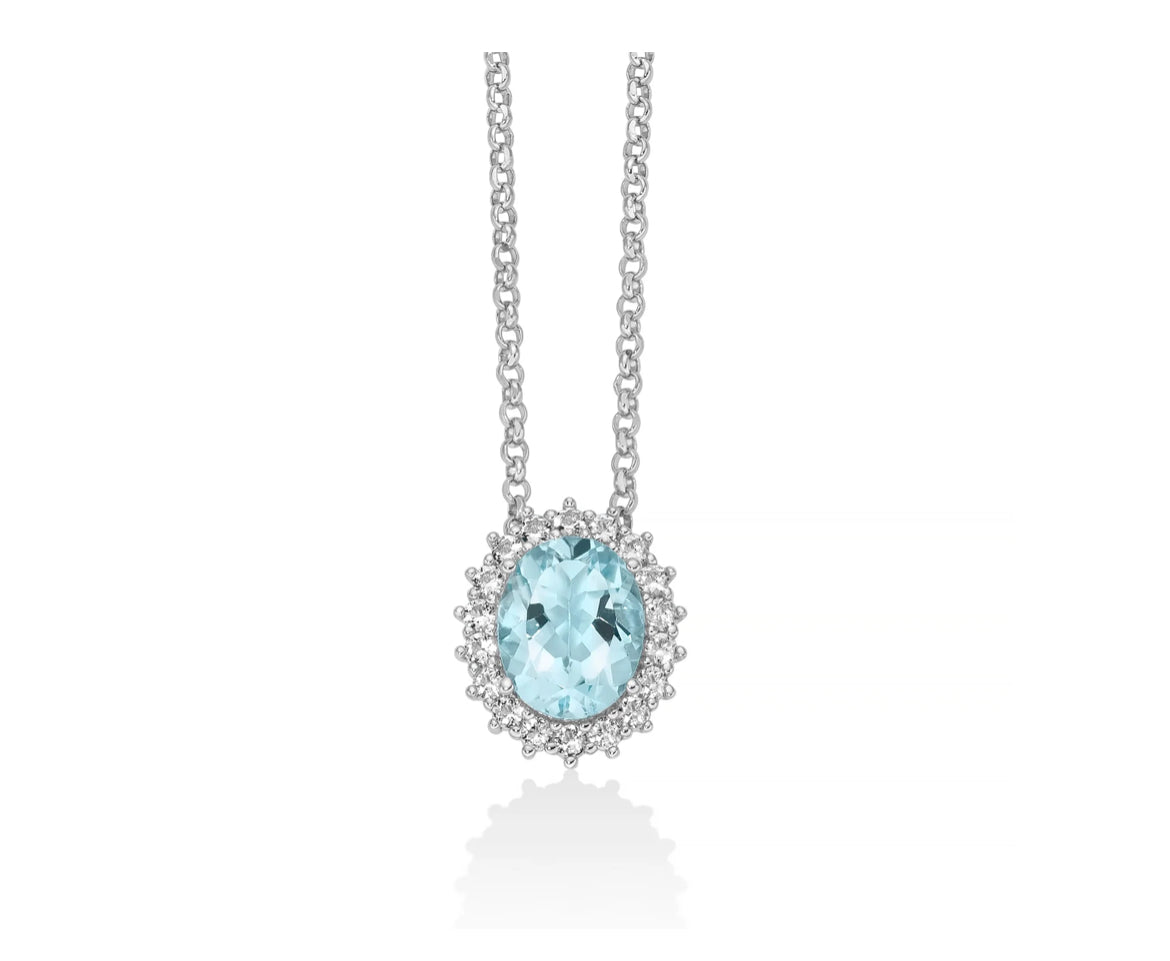 Miluna Collana Argento e Topazio CLD4832