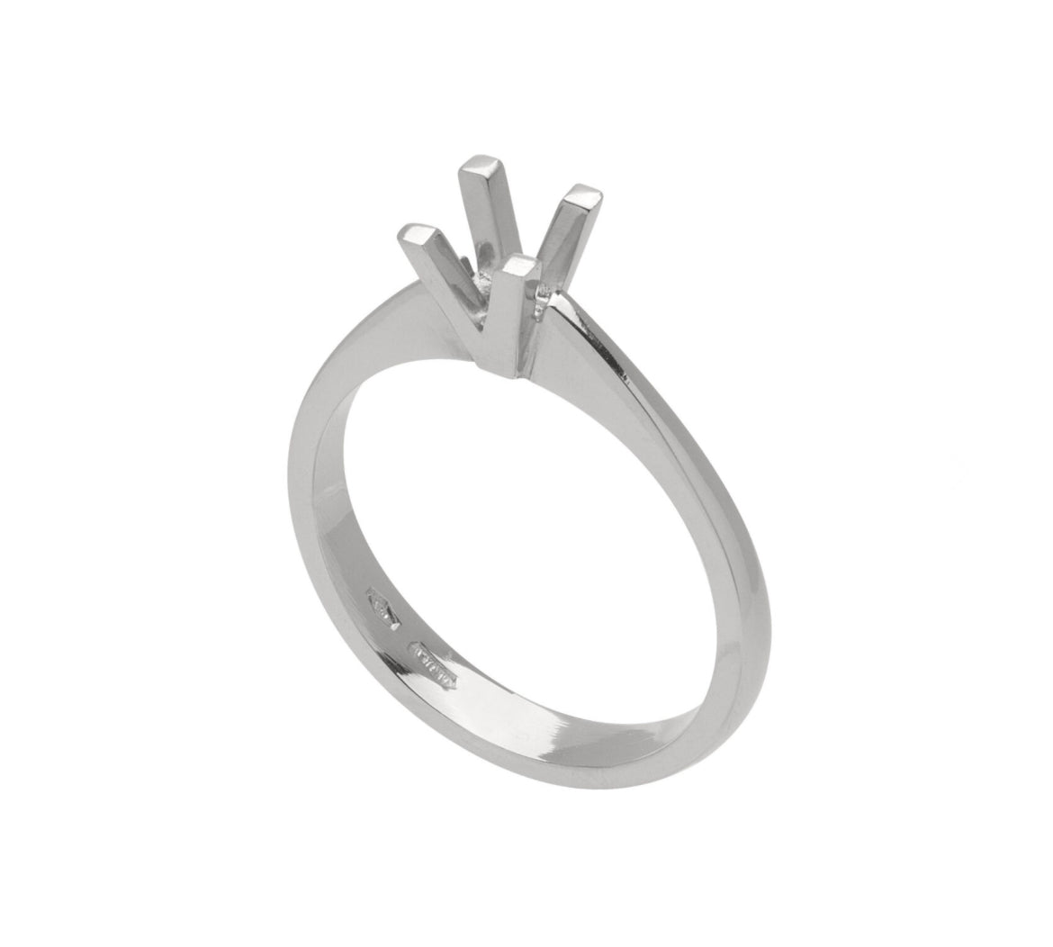 Anello Solitario a V