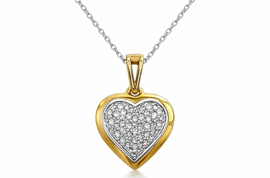 DonnaOro Collana Cuore Diamantata CC1531