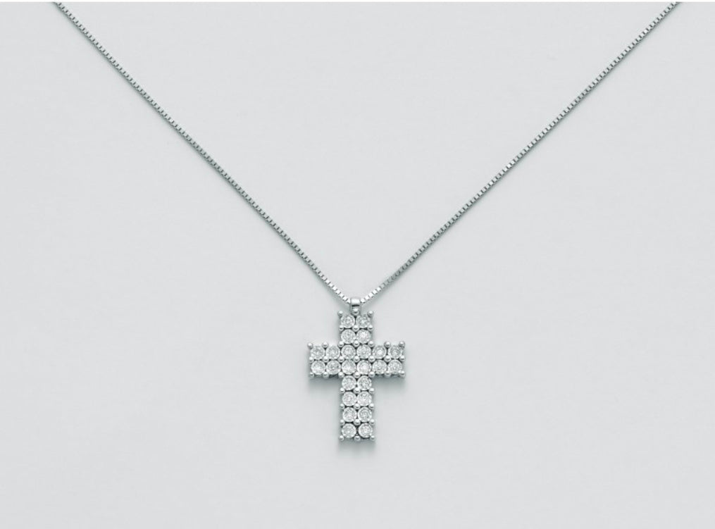 Miluna Collana Croce Diamantata CLD4224
