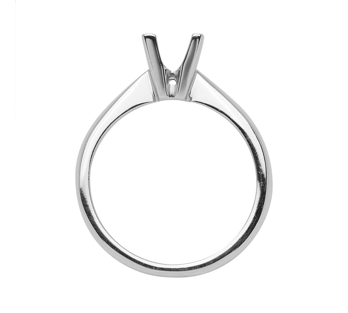 Anello Solitario Griffe Quadrate