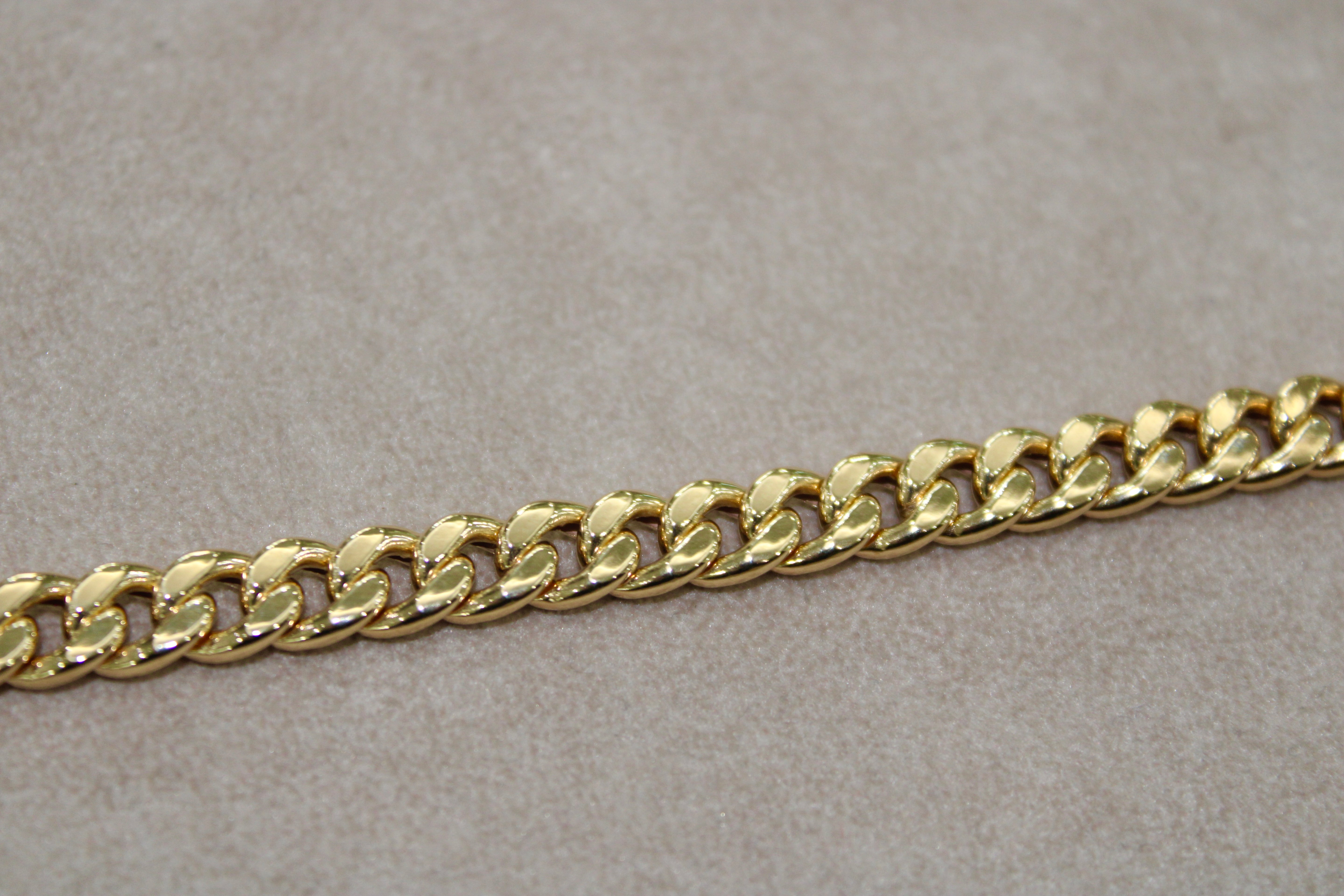 Bracciale groumette in oro giallo 18k