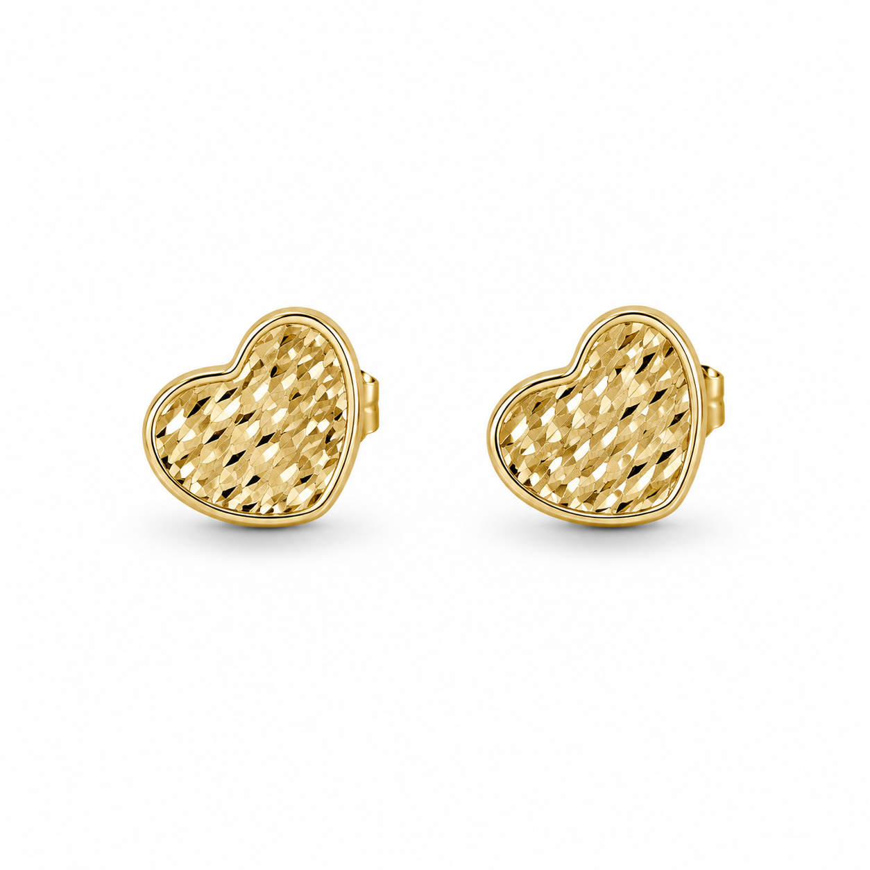 Orecchini Cuore In Oro Giallo 18K
