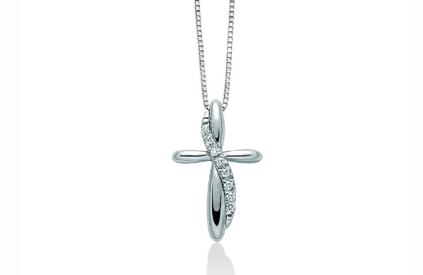 Miluna Collana Croce Diamantata CLD4267