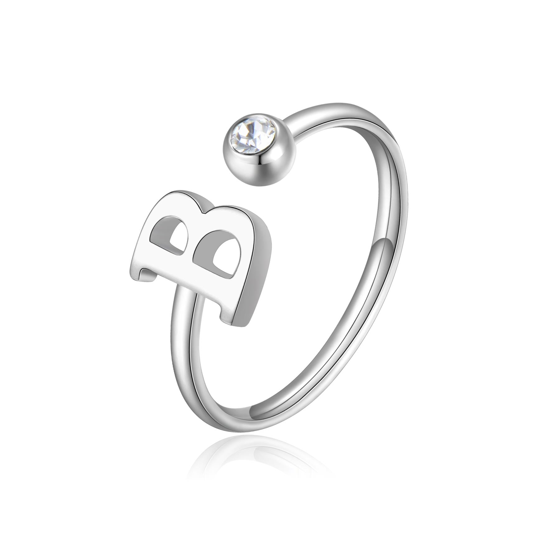 S’Agapõ Anello Click Lettera B SCK173