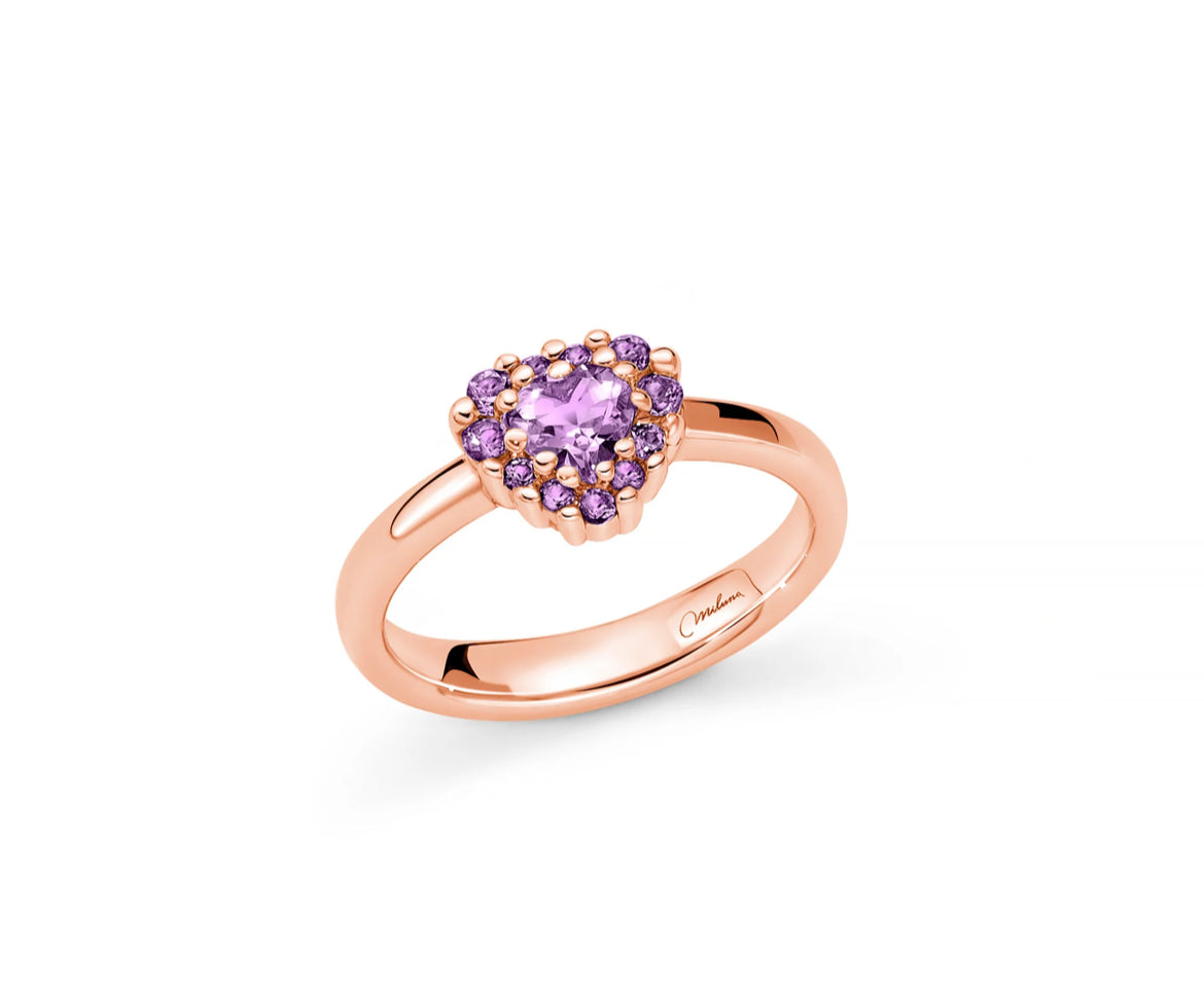 Miluna Anello Ametista in Argento LID3861M12