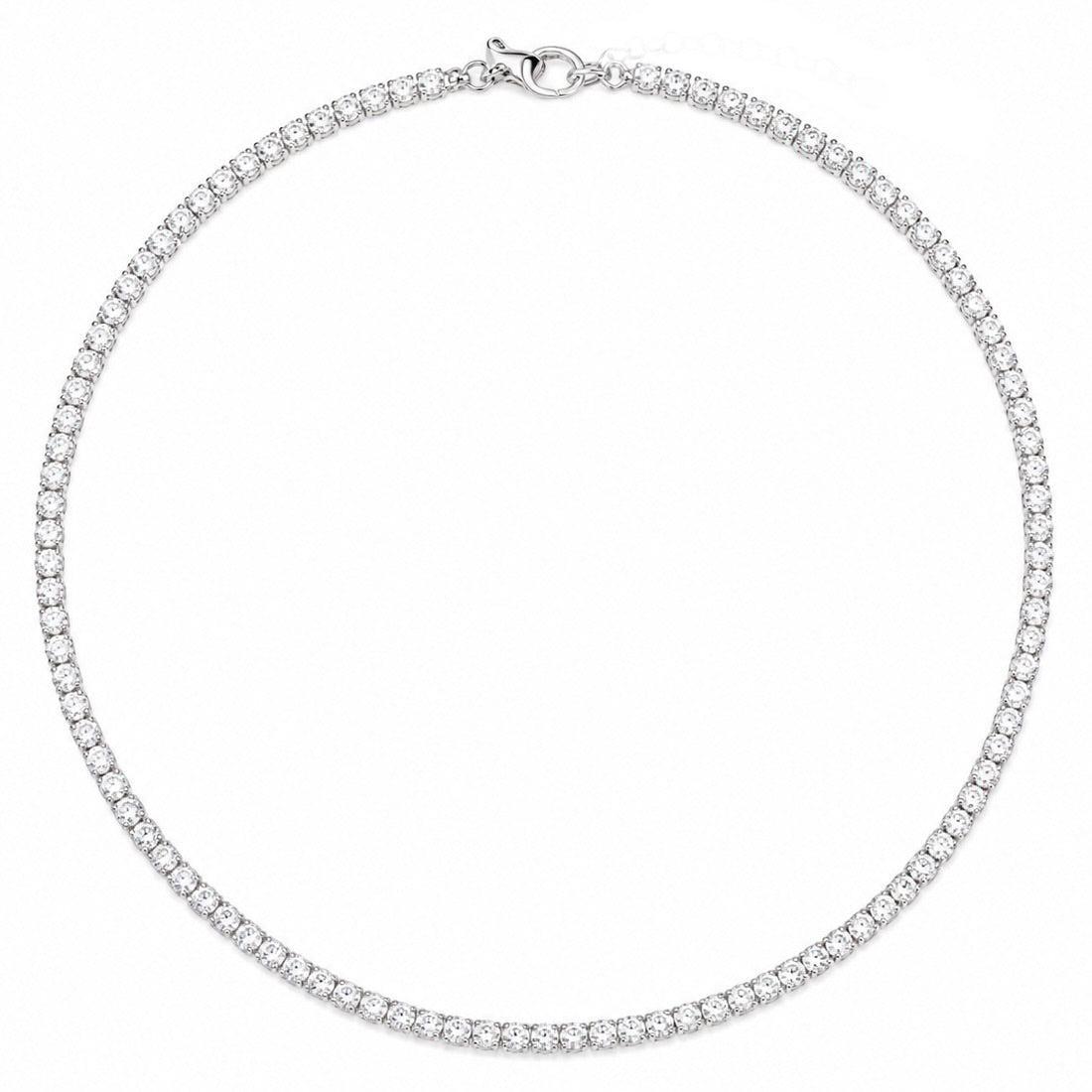 Collana Tennis Con CZ in Oro Bianco 18K