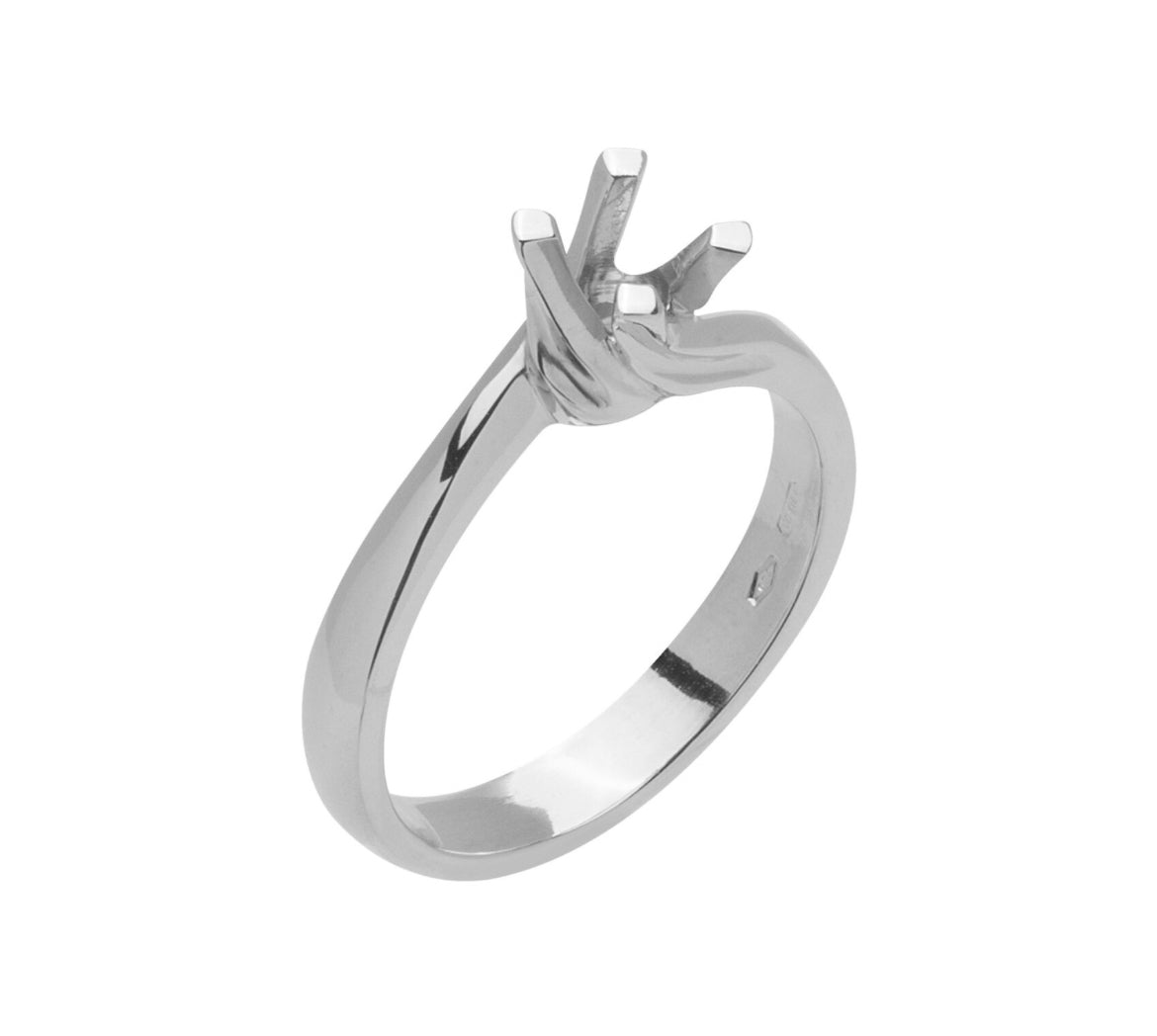 Anello Solitario Torchon 4 Griffe