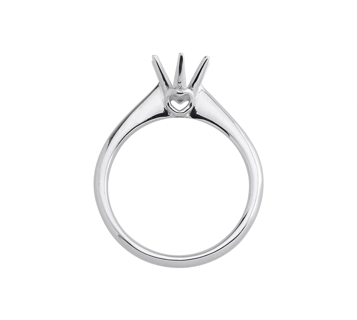 Anello Solitario 6 Griffe Con Cuore