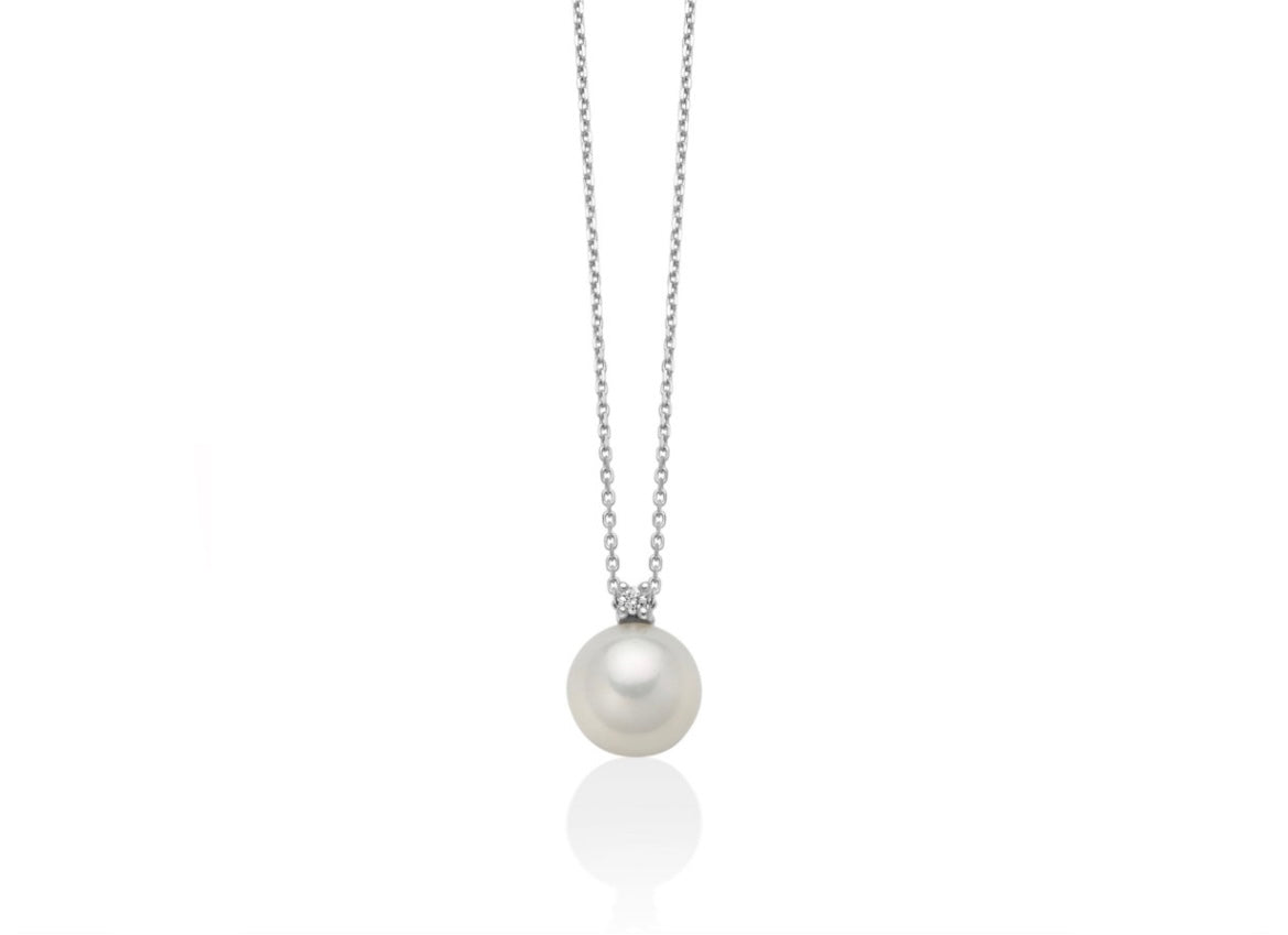 Miluna Collana Perla e Diamante PCL3933