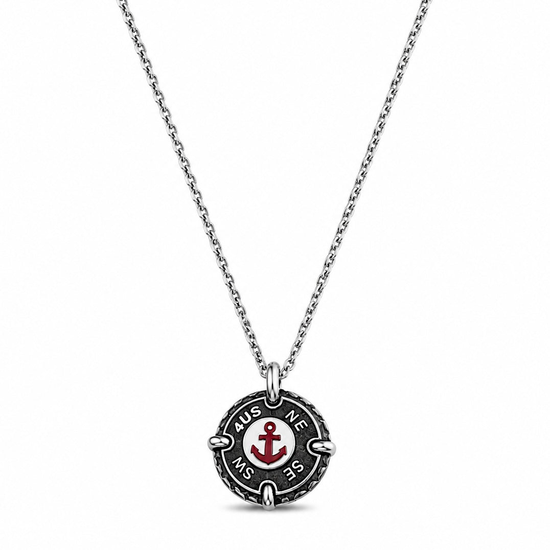 4US Paciotti Collana Ancora Black Way