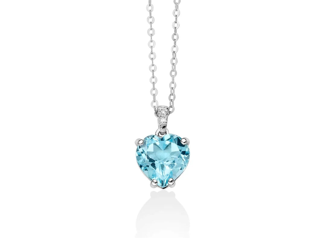Miluna Collana Topazio e Diamanti CLD4109